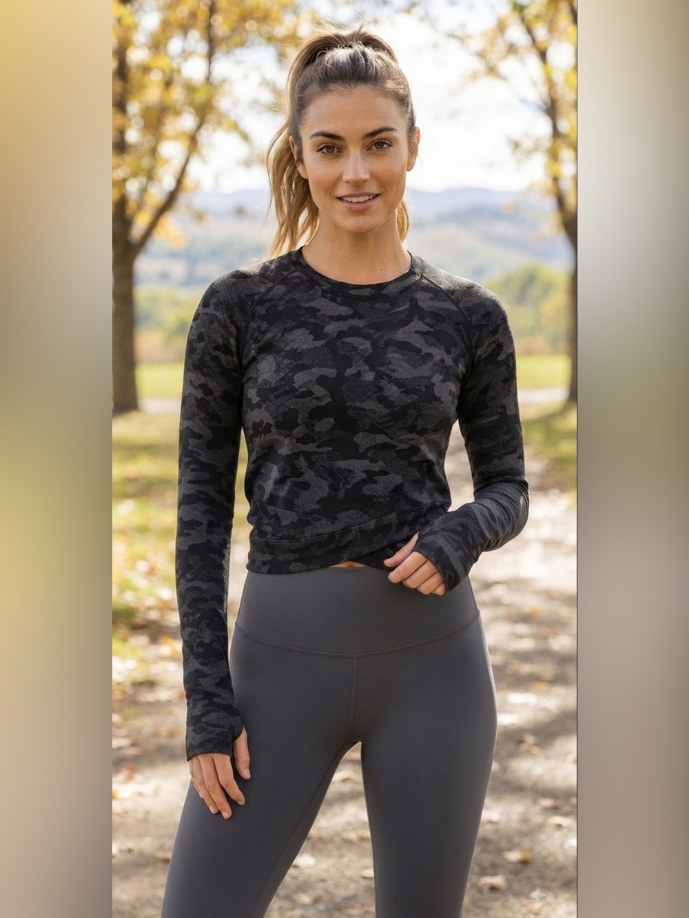 Lululemon 6 Close to Crossing Long Sleeve
Rulu Run Sweats Heritage Camo Jacquard